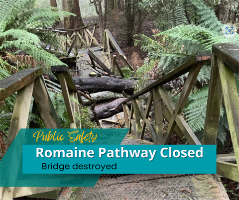 Romaine Walkway closed.png